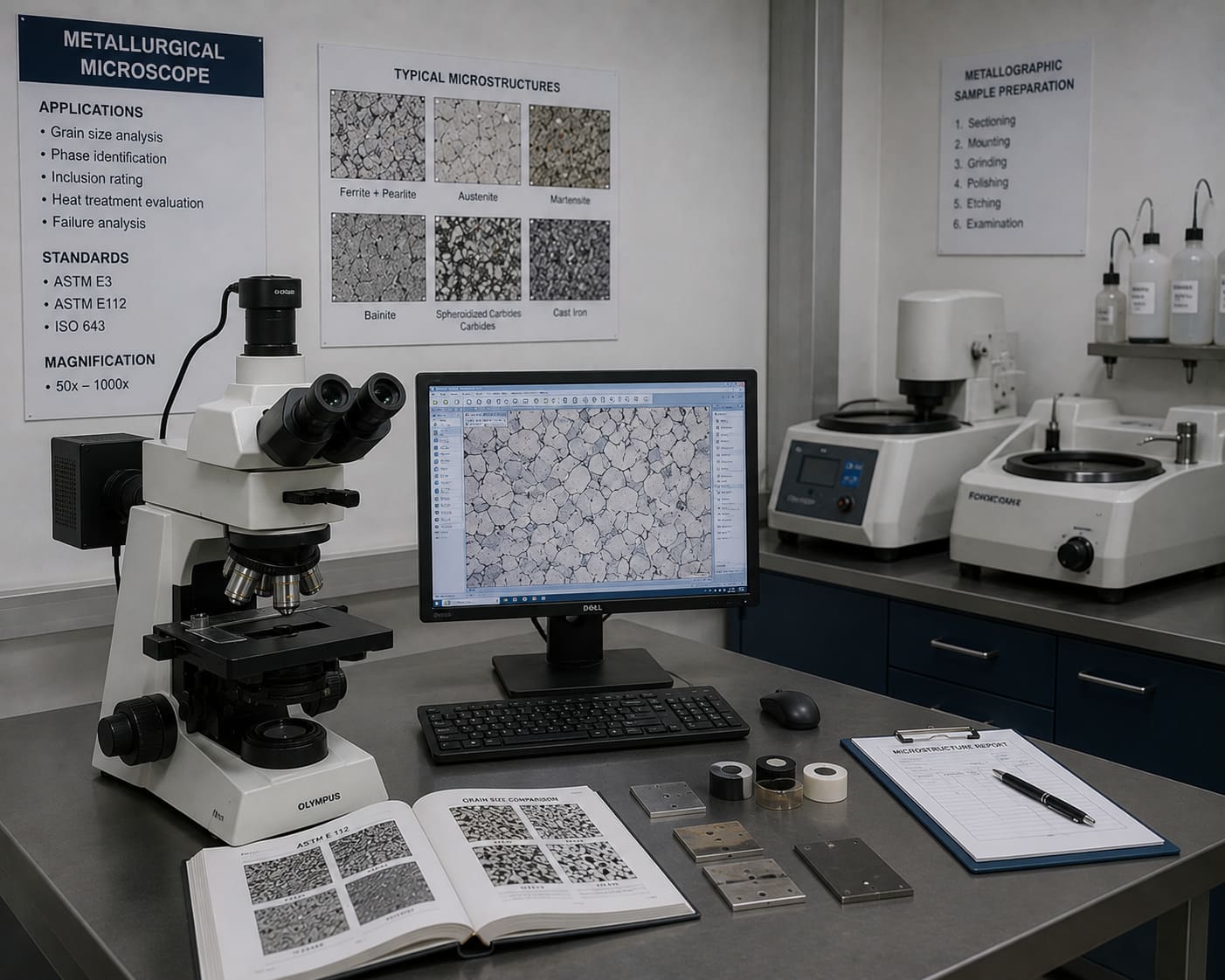 Metallurgical Microscope (50×–1000×) at Quality Metallurgical Lab, Chennai