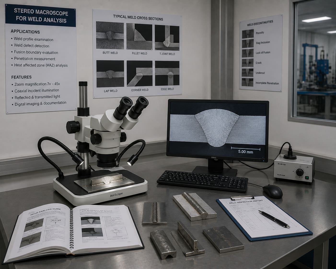 Stereo Macroscope for Weld Analysis at Quality Metallurgical Lab, Chennai